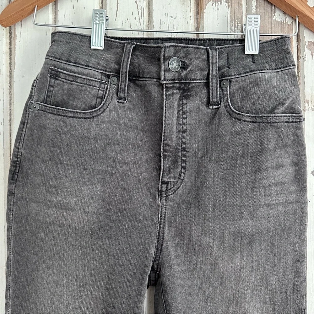 Madewell Curvy High-Rise Skinny Jeans | Dark Gray Faded Black | Size 24
